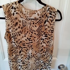 Plisse Animal Print Camisole Size M